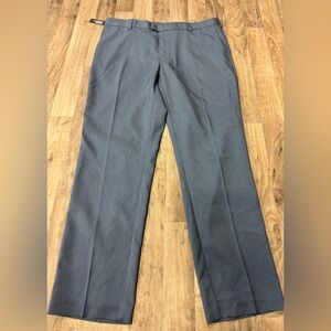 NWT‎ 36x30  VAN HEUSEN FLEX STRAIGHT FIT FLAT FRONT Blue Gray Pants MSRP $60